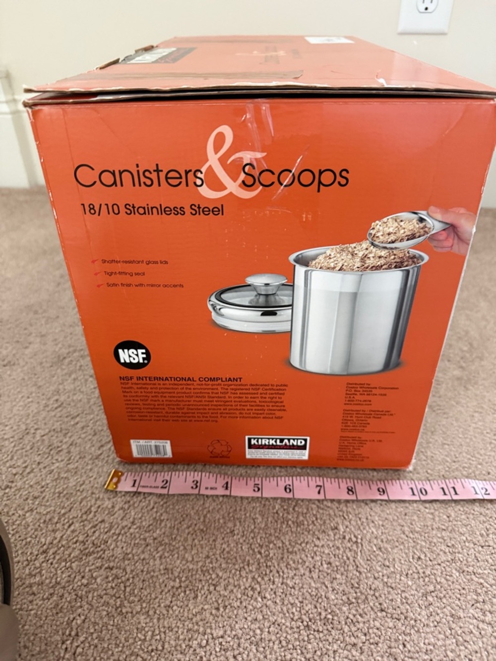 Kirkland Signature Stainless Steel Canister Set - Silver with Clear Lids - Picture 5 of 10